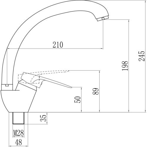 Смеситель для кухни Savol S-T4104 на мойку хром - фото 3