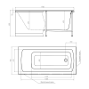 Ванна акриловая Timo RITTA RITTA1270 120х70 пристенная прямоугольная без каркаса