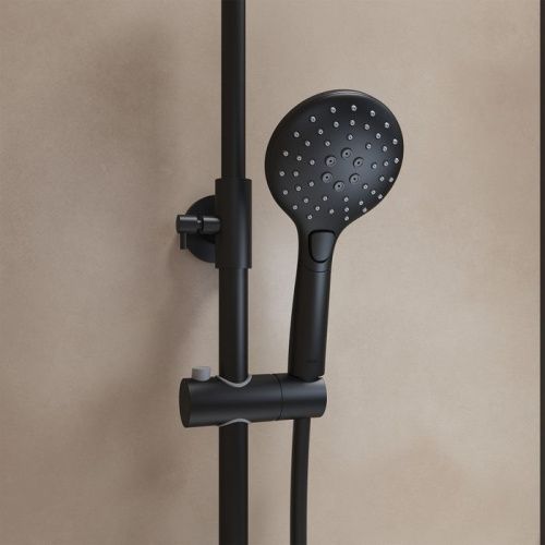 Душевая стойка IDDIS Ray RAYBL3Fi06 настенная цвет черный - фото 5