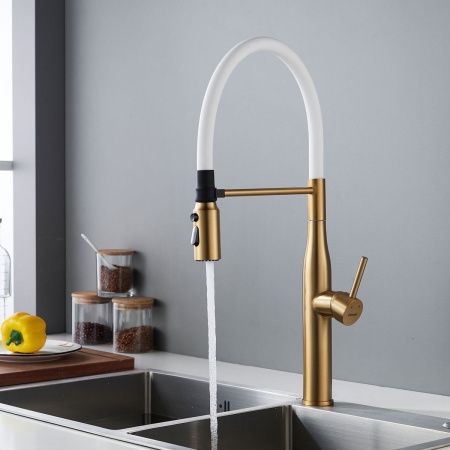 Смеситель для кухни Shevanik S123G-1 на мойку золото