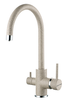 Смеситель для кухни Paulmark ESSEN Es213211-302 на раковину песочный без термостата