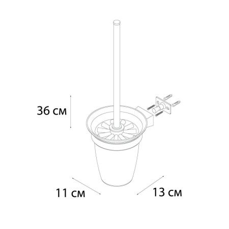 Ершик для унитаза Fixsen Trend gold FX-99013