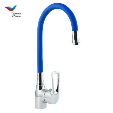 Смеситель для кухни Славен Прораб СЛ-ОД-Ц2С на мойку синий/хром