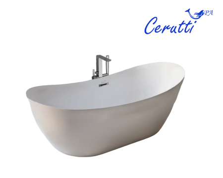 Ванна акриловая Cerutti SPA CT10507 170х75 отдельностоящая овальная с ножками