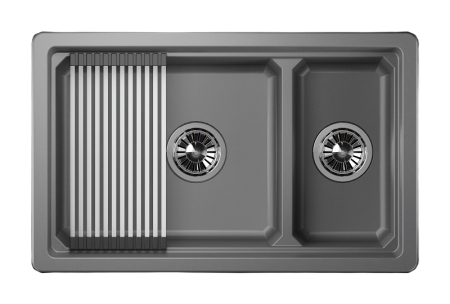 Кухонная мойка Granula Kitchen Space 7304U, АЛЮМИНИУМ 73х45 цвет алюминиум поверхность матовая