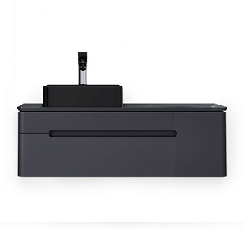 Тумба под раковину Jorno SHINE Shi.01.100-M/P/A 100х50х40 подвесная цвет антрацит