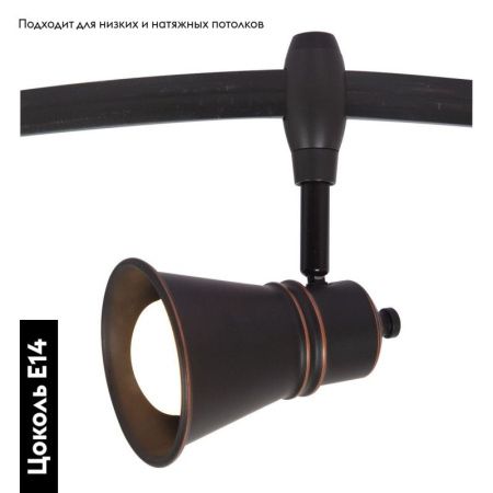 Трековый светильник Arte Lamp Rails Heads (Раилс Хеадс) A3057PL-1BK