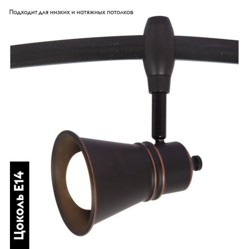 Трековый светильник Arte Lamp Rails Heads (Раилс Хеадс) A3057PL-1BK - фото 2