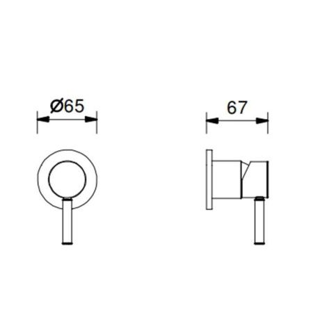 Смеситель для душа Fantini Nostromo 50 13 E863B встраиваемый в стену черный