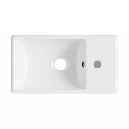 Раковина из сантехнического фарфора Wellsee WC Area 151801000 40х20 накладная цвет белый 1 отверстие под смеситель