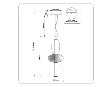 Светильник подвесной Ambrella Light Modern (Модерн) LH11008