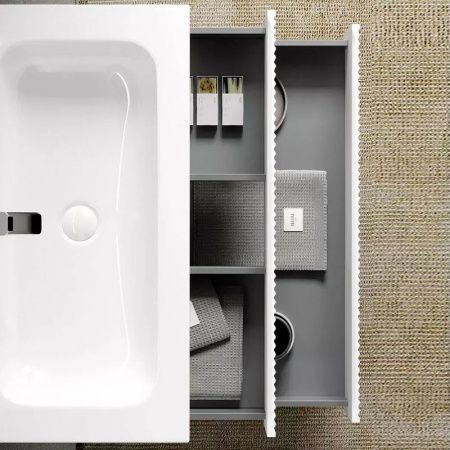 Тумба под раковину Sancos SNOB R SNR80W 80х40 подвесная цвет белый