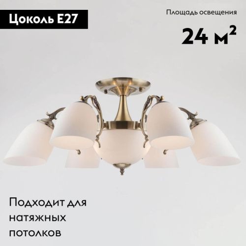 Люстра потолочная Eurosvet Ariele (Ариеле) 22010/6+2 античная бронза - фото 2
