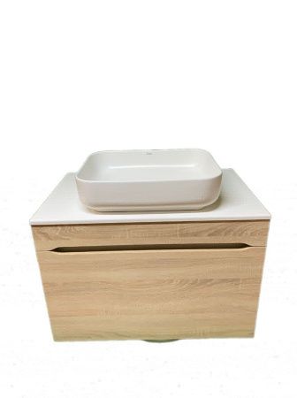 Тумба с раковиной Sintesi STL.W7817_SIN-LVB-APP-409 60х60 подвесная цвет бежевый