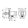 Шланговое подсоединение Hansgrohe Fixfit Square 26888340