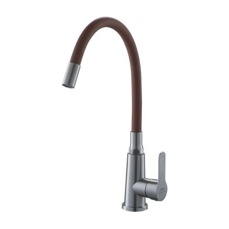 Смеситель для кухни Fashun A54301-16 на мойку коричневый/сатин