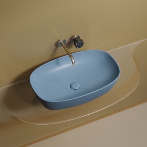Раковина Ceramica Nova ELEMENT 60 см CN6049ML накладная цвет голубой матовый - фото 4