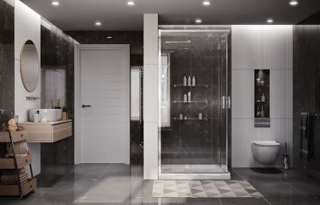 Душевой уголок Ambassador Kingston 14011103 100х100 стекло прозрачное профиль хром без поддона