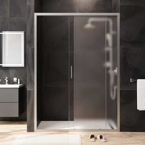 Душевая дверь Am.Pm Gem W90G-140-1-195MM 140х195 стекло прозрачное профиль хром матовый - фото 4