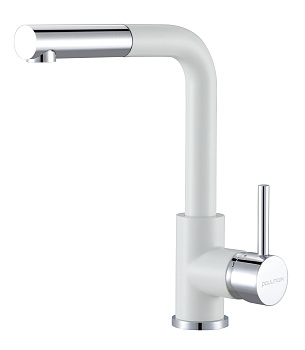 Смеситель для кухни Paulmark KASSEL Ka214311-431 на мойку белый