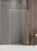 Душевая перегородка New Trendy AVEXA Gold EXK-4319 130х200 стекло прозрачное профиль золото глянцевое