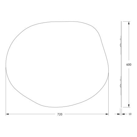 Зеркало Evoform Essence BY 0323 70х60 подвесное