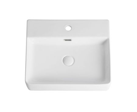 Раковина из сантехнического фарфора Orange B04-500w 50х40 накладная цвет белый