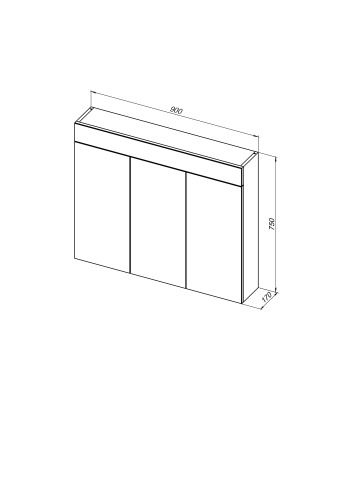 Зеркало-шкаф De Aqua Эколь 00184804 90х17х75 подвесной - фото 5 Зеркало-шкаф De Aqua Эколь 00184804 90х17х75 подвесной - фото 5