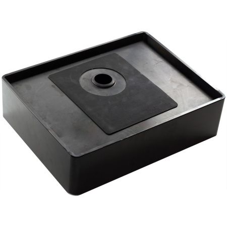 Раковина из нержавеющей стали Melana MLN-D4837B Castle 50х40 накладная цвет черный без отверстий под смеситель