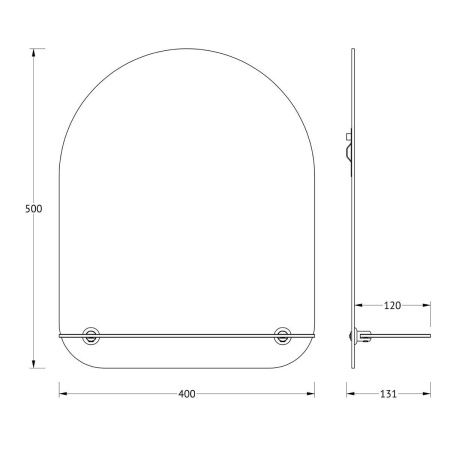 Зеркало Evoform Optima BY 0507 40х50 подвесное
