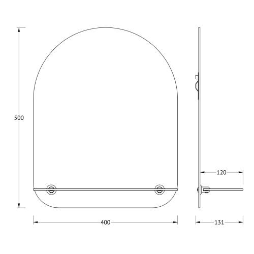 Зеркало в ванную Evoform Optima BY 0507 40х50 цвет хром - фото 2