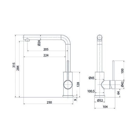 Смеситель для кухни IDDIS Rule RULSTL0i05 на мойку сталь