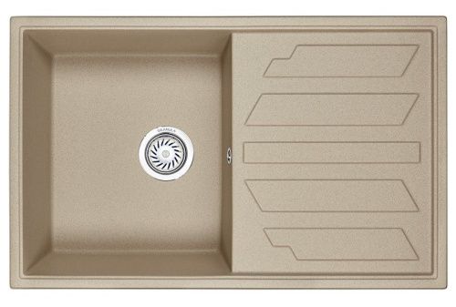 Кухонная мойка Granula 8002, ПЕСОК 79х50 цвет бежевый поверхность матовая