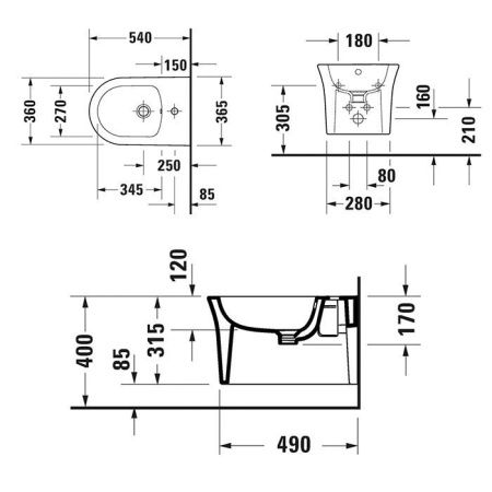 Биде подвесное Duravit White Tulip 2293150000 цвет белый