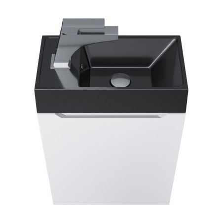 Раковина из искусственного камня Uperwood Classic New 2911021334 40х20 полувстраиваемая цвет черный