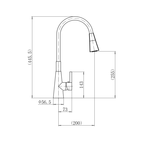 Смеситель для кухни Fashun A4153+B17 на мойку хром/серый - фото 3