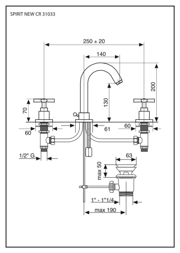 Смеситель Emmevi Spirit New 31033/NEO на раковину черный матовый - фото 2