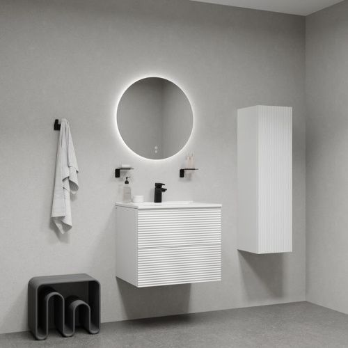 Тумба с раковиной IDDIS Bild BIL80W0i95K 80х45х50 подвесная цвет белый - фото 4