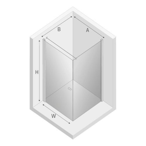 Душевой уголок New Trendy NEW SOLEO Copper brushed K-1979-WP 100х90 стекло прозрачное профиль медь без поддона - фото 2