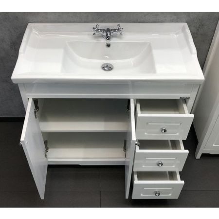 Тумба с раковиной Comforty Тбилиси 00003132630CF 90х50 напольная цвет белый