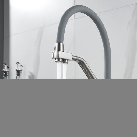 Смеситель для кухни Shevanik S968L на мойку сатин