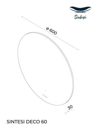 Зеркало с подсветкой Sintesi DECO SIN-SPEC-DECO-60 60х60 подвесное