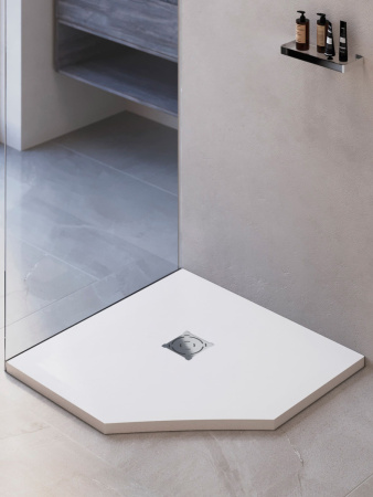 Душевой поддон из искусственного камня RGW Stone Tray (Стоун Трей) 16155100-01 100х100 белый без ножек