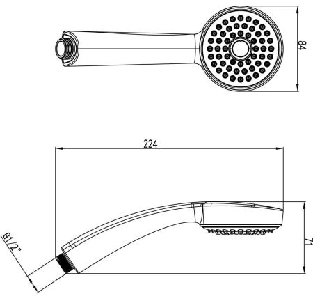 Душевая лейка LeMark LM8010C цвет хром