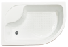 Душевой уголок Royal Bath BK RB8120BK-C-L 120х80 стекло матовое профиль белый с поддоном