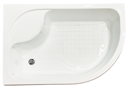 Душевой уголок Royal Bath BK RB8120BK-C-L 120х80 стекло матовое профиль белый с поддоном