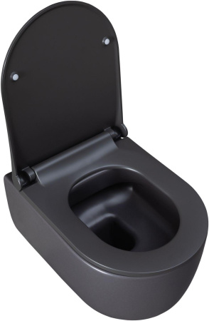 Чаша унитаза подвесная Allen Brau Priority 4.31002.AN цвет черный без сиденья безободковая каскадный смыв