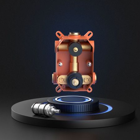 Душевая система Vincea VSFW-102TMB встраиваемая в стену цвет черный с термостатом