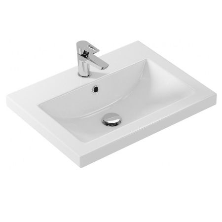 Раковина из сантехнического фарфора Onika Como UM-COM60/1 60х50 накладная цвет белый 1 отверстие под смеситель