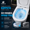 Унитаз подвесной Taliente Correto CR25200+SMcromo белый с сиденьем микролифт безободковый душевой смыв
